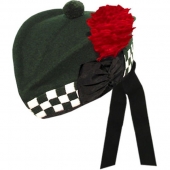 Special Forces Glengarry Hat With White/Green Dicing